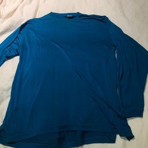 100% silk Royal blue long sleeve